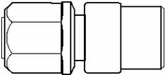 NewAge Industries - 1/2" Tube OD, PFA PTFE Plastic Compression Tube Female Connector - 1/4 NPT Pipe, 500°F Max, 1/4 Thread - Caliber Tooling