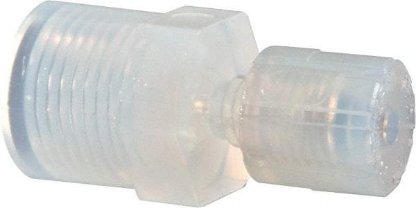 NewAge Industries - 1/8" Tube OD, PFA PTFE Plastic Compression Tube Female Connector - 1/4 NPT Pipe, 500°F Max, 1/4 Thread - Caliber Tooling