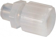 NewAge Industries - 3/4" Tube OD, PFA PTFE Plastic Compression Tube Male Connector - 1/2 NPT Pipe, 500°F Max, 1/2 Thread - Caliber Tooling