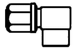 NewAge Industries - 1/4" Tube OD, PFA PTFE Plastic Compression Tube Female Elbow - 1/4 NPT Pipe, 500°F Max, 1/4 Thread - Caliber Tooling