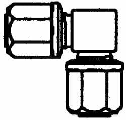 NewAge Industries - 1/8" Tube OD, PFA PTFE Plastic Compression Tube Union Elbow - 500°F Max - Caliber Tooling