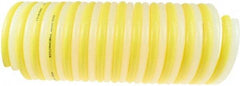 Coilhose Pneumatics - 1/8" ID, 50' Long, Yellow & Natural Nylon Coiled & Self Storing Hose - 315 Max psi, No Fittings - Caliber Tooling