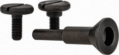 Value Collection - 1/4 & 3/8" Hole, Screw Lock Wheel Mandrel - 2" OAL, 1/4" Max Wheel Width, 1/4" Shank Diam - Caliber Tooling