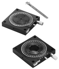 Parker - Rotary Positioning Stages Style: Worm Gear Low Profile Stage Thread Size: M4 - Caliber Tooling