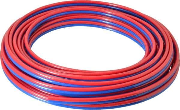 Coilhose Pneumatics - 5/32" ID x 1/4" OD, 50' Long, Polyurethane Tube - Red/Blue, 125 Max psi, 95 Hardness - Caliber Tooling