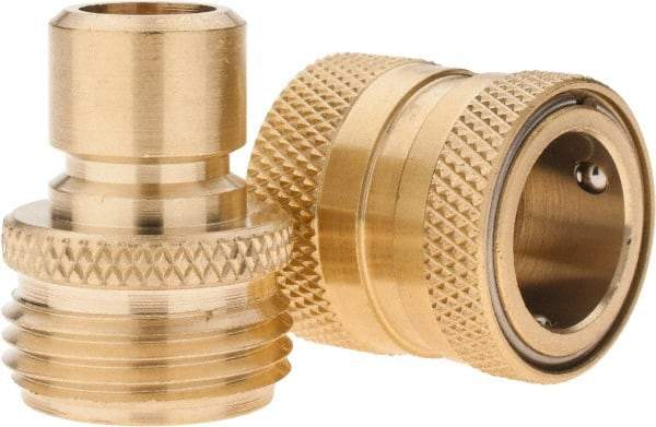 Coilhose Pneumatics - Garden Hose Coupler & Connector Set - Brass - Caliber Tooling