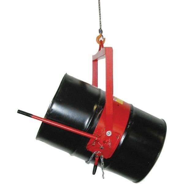 Wesco Industrial Products - 800 Lb Load Capacity, 55 Gal Drum Lifter - 8-1/2" Wide x 36" High, Steel Wheels - Caliber Tooling