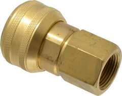 Coilhose Pneumatics - 3/4 Female NPT Industrial Pneumatic Hose Coupler - Brass, 3/4" Body Diam - Caliber Tooling