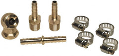 Coilhose Pneumatics - Air Hose Male Ends, Splicers & Brass Ball Chuck - 1/4" Thread - Caliber Tooling