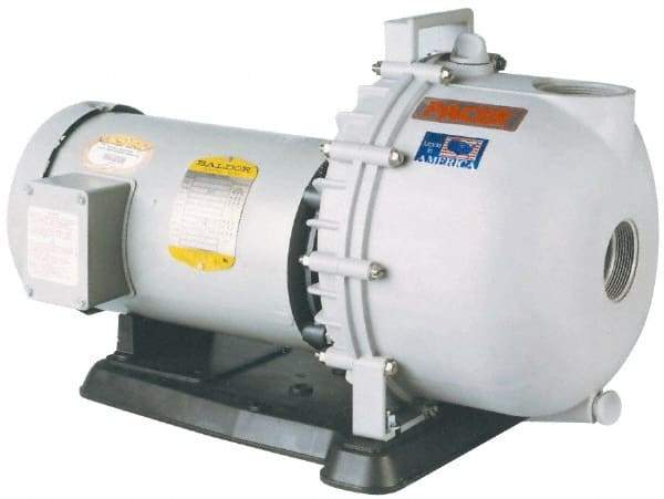 Value Collection - 115/230 Volt, 1 Phase, 5 HP, Self Priming Pump - 2 Inch Inlet, 195 Max GPM, TEFC Motor, Polyester Housing and Impeller, Carbon Ceramic Seal - Caliber Tooling