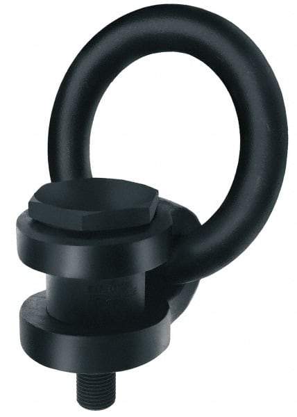 American Drill Bushing - 650 kg. Load Limit, Side Pull Hoist Ring - M10x1.5 Thread Size, 51 mm Diameter Ring - Caliber Tooling