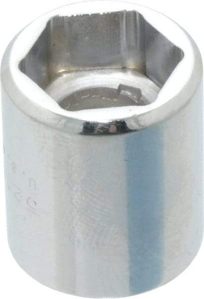 Proto - 1/2", 3/8" Drive, Standard Hand Socket - 6 Points, 7/8" OAL, Chrome Finish - Caliber Tooling