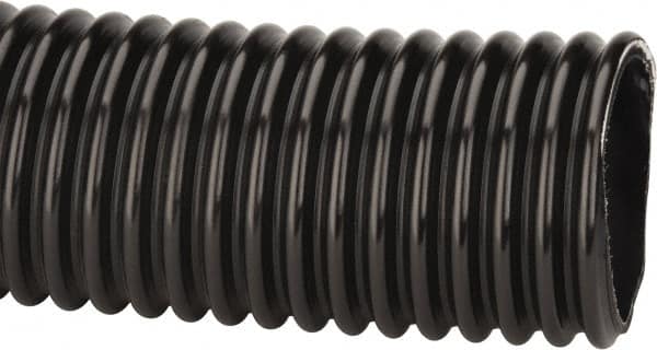 Kuriyama of America - 4" ID x 4.76" OD, 35 Max psi, Full In. Hg, Dry Material Handling & Transfer Hose - Polyurethane, 6" Bend Radius, 100' Coil Length, Black - Caliber Tooling