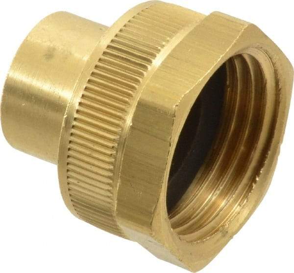 Dixon Valve & Coupling - 1/4 NPTF & 3/4 NH Garden Hose Fitting - Brass, Female Hose to Female Pipe Connector - Caliber Tooling