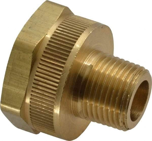 Dixon Valve & Coupling - 3/8 NPTF & 3/4 NH Garden Hose Fitting - Brass, Female Hose to Male Pipe Connector - Caliber Tooling