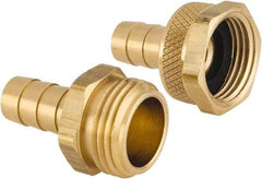 Dixon Valve & Coupling - 3/4 NH Garden Hose Fitting - Brass, Short Shank Male/Female Set Connector - Caliber Tooling