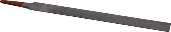 Simonds File - 8" Long, Second Cut, Half Round American-Pattern File - Double Cut, Tang - Caliber Tooling