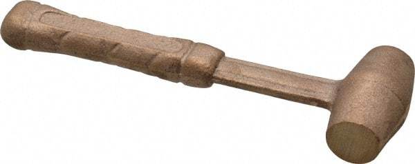 American Hammer - 1/2 Lb Head 3/4" Face Bronze Head Hammer - 6" OAL, Aluminum Handle - Caliber Tooling