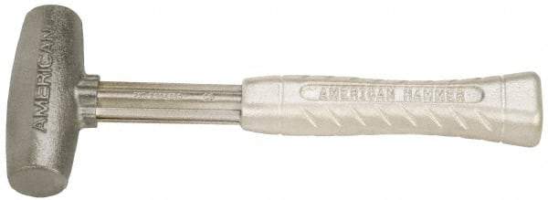 American Hammer - 4 Lb Head 1-3/4" Face Zinc Aluminum Alloy Nonmarring Hammer - 11-1/2" OAL, Aluminum Handle - Caliber Tooling