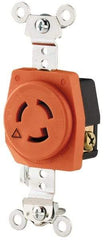 Cooper Wiring Devices - 125 VAC, 15 Amp, L15-15R NEMA, Isolated Ground Receptacle - 2 Poles, 3 Wire, Female End, Orange - Caliber Tooling