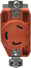 Cooper Wiring Devices - 250 VAC, 30 Amp, L6-30R NEMA, Isolated Ground Receptacle - 2 Poles, 3 Wire, Female End, Orange - Caliber Tooling