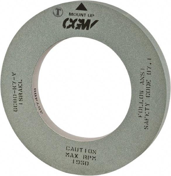 Camel Grinding Wheels - 16" Diam x 5" Hole x 1-1/2" Wide Centerless & Cylindrical Grinding Wheel - 80 Grit, Silicon Carbide, Type 1, Vitrified Bond, No Recess - Caliber Tooling