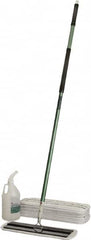 Ability One - 55" Long x 6" Wide Microfiber Dust Flat Mop - Hook & Loop, Green, Looped Head, Launderable - Caliber Tooling