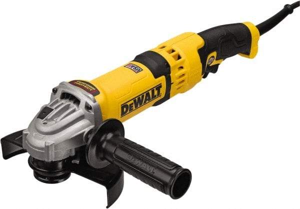 DeWALT - 4-1/2, 5 & 6" Wheel Diam, 9,000 RPM, Corded Angle & Disc Grinder - 5/8-11 Spindle, 120 Volts, 13 Amps - Caliber Tooling