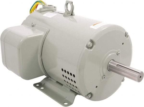 Leeson - 1 Max hp, 900 Max RPM, Premium Efficient Electric AC DC Motor - 230/460 V Input, Three Phase, 182T Frame, Rigid Base Mount, TEFC Enclosure - Caliber Tooling