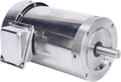 Leeson - 2 Max hp, 1,800 Max RPM, Premium Efficient Electric AC DC Motor - 230/460 V Input, Three Phase, 145TC Frame, C-Face Mount, TEFC Enclosure - Caliber Tooling