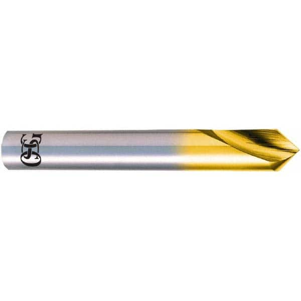 90° 12mm Diam 108mm OAL 2-Flute High Speed Steel Spotting Drill Bright/Uncoated, 36mm Flute Length, 12mm Shank Diam, RH Cut, Series 1200