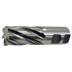 ‎1-1/4″ × 1-1/4″ × 2″ × 4-1/2″ RHS / RHC HSS-CO 8% (M42) 6-Flute Center-Cutting Fine Profile Roughing End Mill - Bright - Exact Industrial Supply