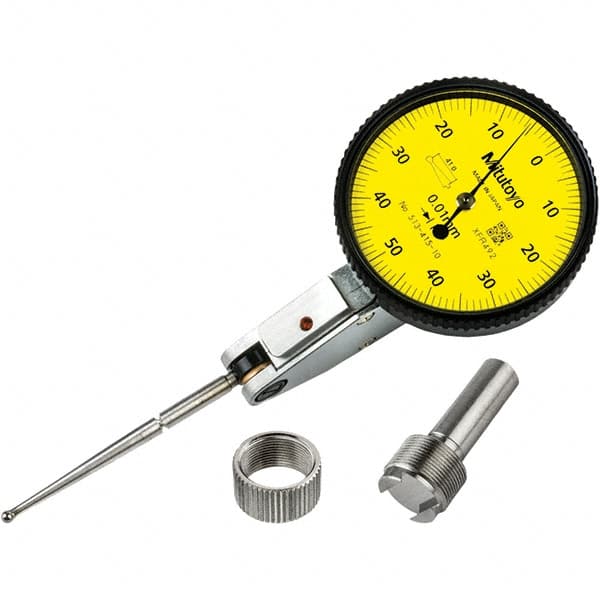 Mitutoyo - to 1mm 0.0100mm Graduation, Horizontal Dial Test Indicator - Caliber Tooling