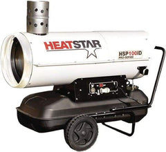 Heatstar - 122,000 BTU Rating, Kerosene/Diesel Indirect Fired Forced Air Heater - 3,050 Sq Ft Max Heating Area, 17 Gal Capacity, Fuel with Diesel, Kerosene, JP-8 & Jet8 - Caliber Tooling