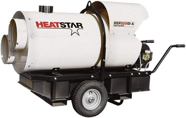 Heatstar - 400,000 BTU Rating, Kerosene/Diesel Indirect Fired Forced Air Heater - 10,000 Sq Ft Max Heating Area, 46 Gal Capacity, Fuel with Diesel, Kerosene, JP-8 & Jet8 - Caliber Tooling