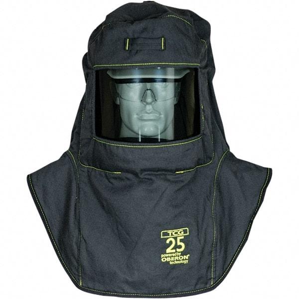 Oberon - Arc Flash & FR Hoods Hood Type: Arc Flash Protection Hood Style: Hood with Neck and Shoulder Drape - Caliber Tooling