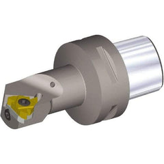 Kennametal - Insert Style LT16NR, 90mm Head Length, Right Hand Cut, Internal Modular Threading Cutting Unit Head - System Size PSC63, 22mm Center to Cutting Edge, Series PSC - Caliber Tooling