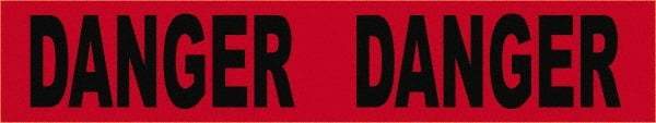 NMC - 200' Long x 3" Wide Roll, Vinyl, Black & Red Barricade Tape - Message: Danger - Caliber Tooling