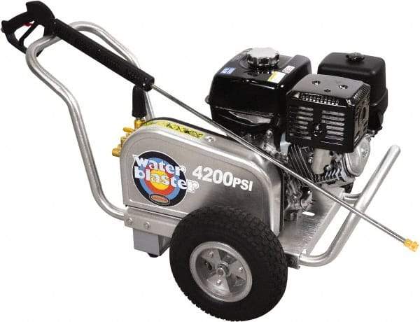 Simpson - Gas, 13 hp, 4,200 psi, 4 GPM, Cold Water Pressure Washer - AAA Triplex, 50' x 3/8" Hose - Caliber Tooling