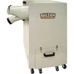 Baileigh - 5µm, 220 Volt Portable Metal Dust Collector - 30-1/2" Long x 21" Deep x 39-1/2" High, 4" Connection Diam, 1,450 CFM Air Flow, 10.4" Static Pressure Water Level - Caliber Tooling