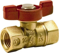 Legend Valve - 1/4" Pipe, Standard Port, Lead Free Brass Standard Ball Valve - 2 Piece, FNPT x FNPT Ends, Tee Handle, 400 WOG, 125 WSP - Caliber Tooling