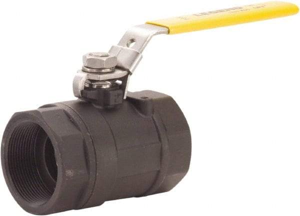 Legend Valve - 1/4" Pipe, Large Port, Carbon Steel Standard Ball Valve - 2 Piece, FNPT x FNPT Ends, Locking Lever Handle, 2,000 WOG, 150 WSP - Caliber Tooling