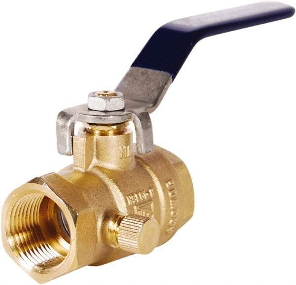 Legend Valve - 1/2" Pipe, Full Port, Lead Free Brass Full Port Ball Valve - 2 Piece, FNPT x FNPT Ends, Lever Handle, 600 WOG - Caliber Tooling