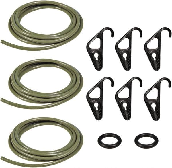 The Better Bungee - Adjustable Cargo Control Kit with Molded Nylon Hook End - 10" OAL, Military Green - Caliber Tooling