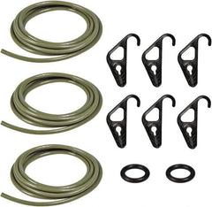 The Better Bungee - 30' Long x 1/4" Diam, Military Green Adjustable Cargo Control Kit - With 6 Hooks - Caliber Tooling