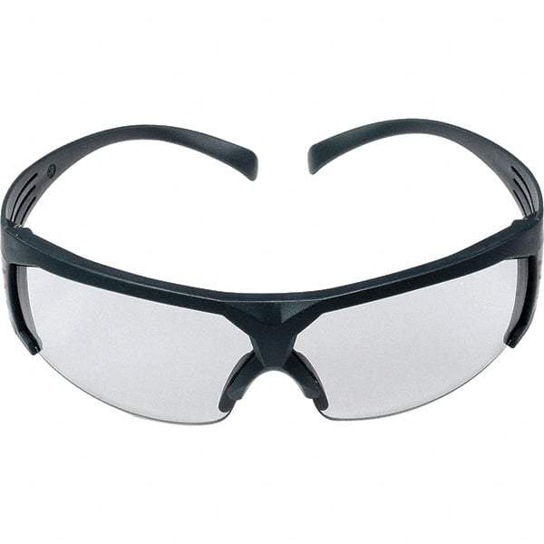 3M - Gray Lenses, Framed Safety Glasses - Anti-Fog, Gray Frame, Size Universal, Wrap Around - Caliber Tooling