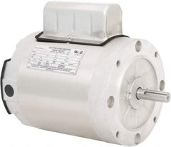 Leeson - 3/4 Max hp, 1,800 Max RPM, Electric AC DC Motor - 115/208-230 V Input, Single Phase, 56C Frame, 5/8" Shaft Diam, C-Face Mount, TENV Enclosure - Caliber Tooling