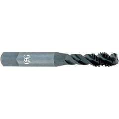 OSG - 9/16-12 UNC, 4 Flute, 4° Helix, Semi-Bottoming Chamfer, Oxide Finish, Powdered Metal Spiral Flute STI Tap - Right Hand Flute, 4-1/32" OAL, 0.542" Shank Diam, 1-13/16" Thread Length, 2B Class of Fit, Series 315 - Exact Industrial Supply