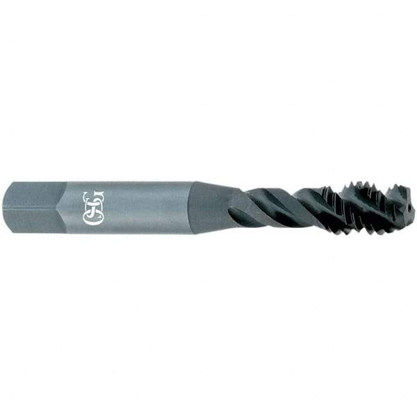 OSG - 5/8-11 UNC, 4 Flute, 4° Helix, Semi-Bottoming Chamfer, Oxide Finish, Powdered Metal Spiral Flute STI Tap - Right Hand Flute, 4-1/4" OAL, 0.59" Shank Diam, 2" Thread Length, 3B Class of Fit, Series 315 - Exact Industrial Supply