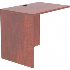 ALERA - Woodgrain Laminate Return/Bridge Shell Desk - 35" Wide x 23-5/8" Deep x 29-5/8" High, Medium Cherry - Caliber Tooling